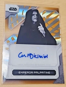 2024 Star Wars High Tek Emperor Palpatine Signed Ian McDiarmid Black White Auto - Picture 1 of 3