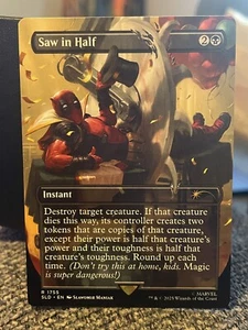 Saw in Half NM/M Deadpool Secret Lair MTG Magic Card - Picture 1 of 1