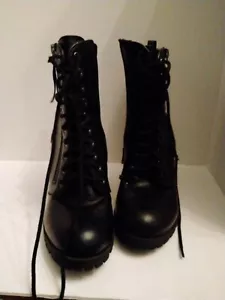 *SODA Women's Round Toe Stacked Lug Heel Lace Up Ankle Combat Booties Size 10 - Picture 1 of 9