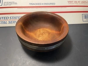 Saga Norway Wood Bowl With Metal Band - Picture 1 of 7