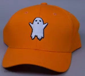 Cappello Berretto Baseball Halloween Ghost Arancione Regolabile NUOVO - Foto 1 di 2