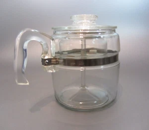Vintage Pyrex Flameware 4- 6 Cup Coffee Complete Percolator # 7756B All Parts - Picture 1 of 8