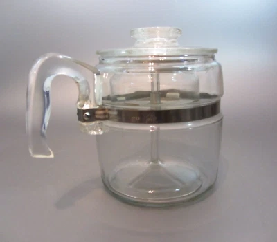 Vintage Pyrex Flameware 4- 6 Cup Coffee Complete Percolator # 7756B All Parts - Image 1 of 4