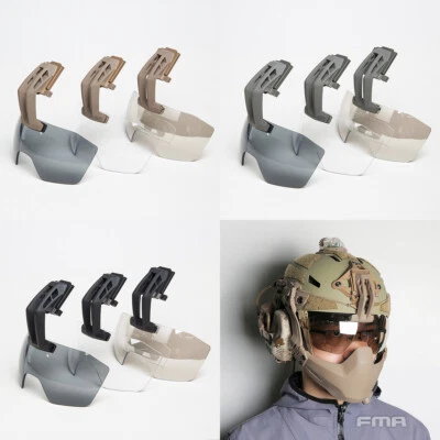 FMA Antifog 3mm Lens Visor Shroud Mount Fixed Arm Wind Goggles for Caiman Helmet - Image 1 of 4