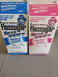 2 Pack Flossugar Cotton Candy Floss Sugar,3.25Lbs,Pink Vanilla & Boo Raspberry - Picture 1 of 2