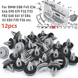 12x For BMW E46 E90 E91 E36 E92 E93 E60 E63 E64 Door Panel Clips 51418224781 - Picture 1 of 7