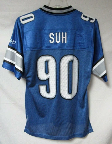 Reebok Detroit Lions Men's Size Large Ndamukong Suh #90 Jersey A1 5693 Cover