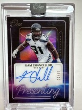 KAM CHANCELLOR 2022 Panini One Presenting Autograph 2/49 on card auto
