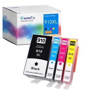 4pk 910XL Ink Cartridges for HP OfficeJet Pro 8010 8020 8022 8025 8028 8030 8035 - Picture 1 of 24