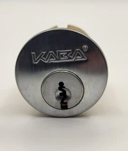 KABA PEAKS Uncombinated High Security RIM Cylinder G Keyway IN 26D-SATIN CHROME - Picture 1 of 3