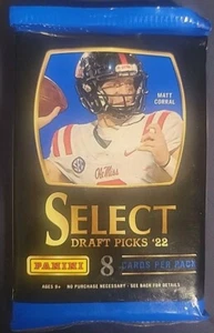 Panini SELECT NFL Draft Picks '2022 Pack (8 Cards) Factory Sealed! KOSTENLOSER VERSAND - Bild 1 von 2