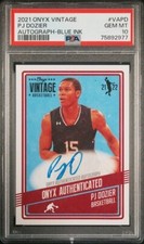 2021 Onyx Vintage AUTOGRAPH Blue Ink /50 P.J. DOZIER Kings Gamecocks PSA 10