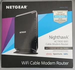 NETGEAR Nighthawk AC1900 WiFi Cable Modem Router (C7000-1AZNAS) DOCSIS 3.0  - Afbeelding 1 van 5