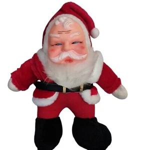 Vtg Rushton Style Rubber Face Santa Claus Plush Doll 12" Untagged - Picture 1 of 4