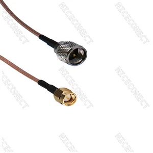 SMA macho enchufe a Mini UHF macho cable coaxial cola de cerdo RG316 20 cm para antena WiFi - Imagen 1 de 3