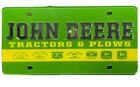 John Deere License Plate Green New Acrylic featuring 7 JD logos from 1876-2000