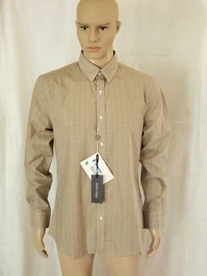 Camisa estampada ajustada beige para hombre MARCIANO ADIVINAR talla 42 Foto 1 de 4