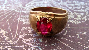 Men's Gold Dress Ring - Sz. 11 1/2 - Picture 1 of 11