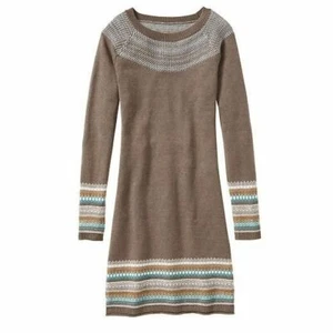 Abito maglione ATHLETA Fair Isle, ottime condizioni, taglia small, marrone, stile difficile da trovare! - Foto 1 di 5