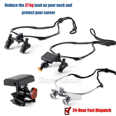 Lupas binoculares 2,5X-6,0X dentales médicas Ergo lupa + faro LED 5W - Imagen 1 de 4