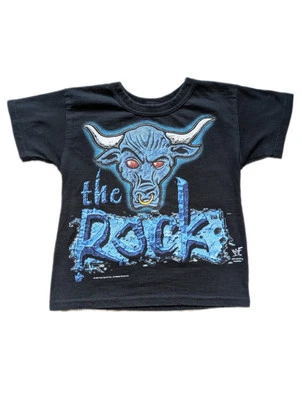 Vintage The Rock Brahma Bull Smack Down 1999 T Shirt Wrestling Sz Medium WWE WWF - Изображение 1 из 4