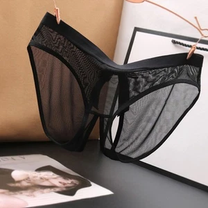 Lingerie Women Panties Crotchless Open Crotch Perspective Seamless Sexy - Picture 1 of 24