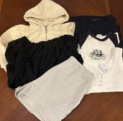 Lot Of 6 Brandy Melville John Galt  3 Tops, Dress and Sweatshirt - Image 1 of 4