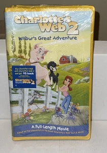 New Sealed Charlottes Web 2: Wilburs Great Adventure (VHS, 2003) Clamshell New - Imagen 1 de 6