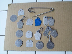 16 etiquetas vintage de vacunación contra la rabia y licencia de perro Michigan de los años 70’s y 80’s - Imagen 1 de 8