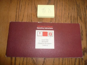1972 Pontiac Grand Ville Bonneville Catalina Owner's Manual - Vintage - 9/1 D - Picture 1 of 2
