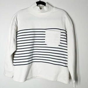 Felpa donna Madewell cotone con tasche finto collo taglia media - Foto 1 di 6