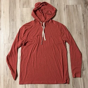 Duck Camp Hoodie Men M Orange Performance Lightweight Long Sleeve Bamboo Sweater - Picture 1 of 4
