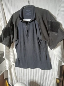 Tru-Spec Men's XL TRU 1/4 Zip Combat Shirt Cordura Black Gray Combat READY - Picture 1 of 4