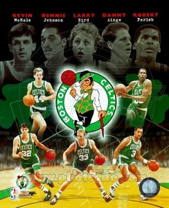Boston Celtics Larry Bird Kevin McHale D. Ainge R. Parish D. Johnson 8x10 Foto - Bild 1 von 1