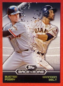 2016 Topps Buster Posey & Brandon Belt Back to Back Insert #B2B-3 (Giants) - Picture 1 of 1