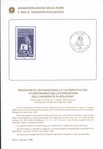 ITALIA 1988 NR. 12/88 FONDAZIONE DELL'UNIVERSITÀ DI BOLOGNA BOLLETTINO - Foto 1 di 1