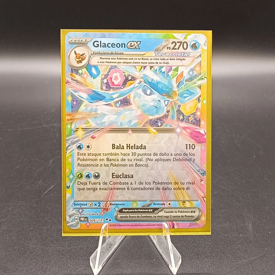 Pokemon Glaceon ex 026/131 Prismatische Entwicklungen Spanisch - Bild 1 von 1