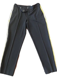 NWT Worthington Women's Ankle Pants Size 8 Black with Gold Stripe Modern Fit - Picture 1 of 6