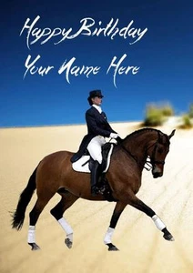 Dressur Sand Geburtstagskarte PIDS62 Happy Birthday A5 personalisiert Grußkarte  - Bild 1 von 1