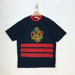Vintage Y2K Trussardi T-Shirt Medium Trussardi Sailor Anchor Motif Tees Size M - Picture 1 of 7