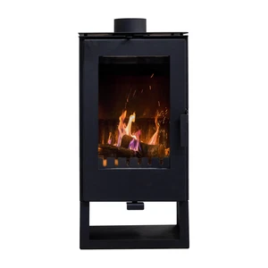 Kaminofen ALAZ K8M Schwarz Holzofen 9 kW Holz Ofen Kamin Heizofen Dauerbrandofen - Bild 1 von 12