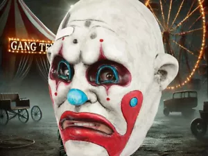 Clown Gang Tex Mask Horror Halloween Scary Prop Latex Carnival Circus Haunted - Picture 1 of 4