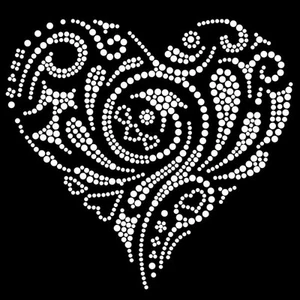 Hotfix diamante tribal amor corazón transferencia hierro caliente - ¡ideal regalo de San Valentín! - Imagen 1 de 1