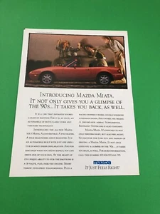 1989 1990 MAZDA MIATA MX-5 ORIGINAL VINTAGE PRINT AD ADVERTISEMENT PRINTED A1 - Bild 1 von 1