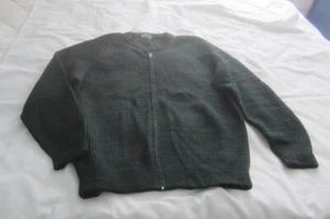 Preowned Vintage Men's Size Large Green Full Zip Front MEISTER Wool Sweater - Picture 1 of 6