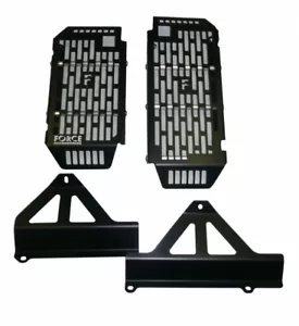 Black FORCE Radiator Guards Fit Kawasaki KX250F 2017 2018 - Picture 1 of 2