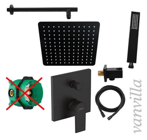 vanvilla Duschset Regendusche m. Armatur Hansgrohe HGS07-ob schwarz Unterputz - Bild 1 von 6
