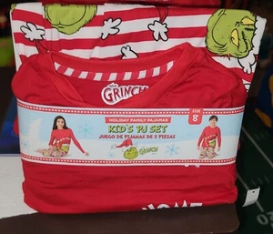 The Grinch Kid’s Matching Family Pajama Set, 2-Piece Size 8 - Picture 1 of 6