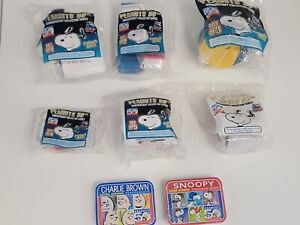 Wendy's Peanuts 50th Anniversary Kids Meal Toys COMPLETE Set 1-6 PLUS MINTS NEW