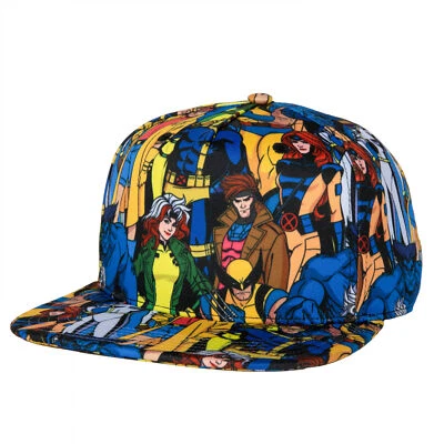 Sombrero X-Men Mutantes Collage Ala Plana Snapback Multicolor Foto 1 de 4